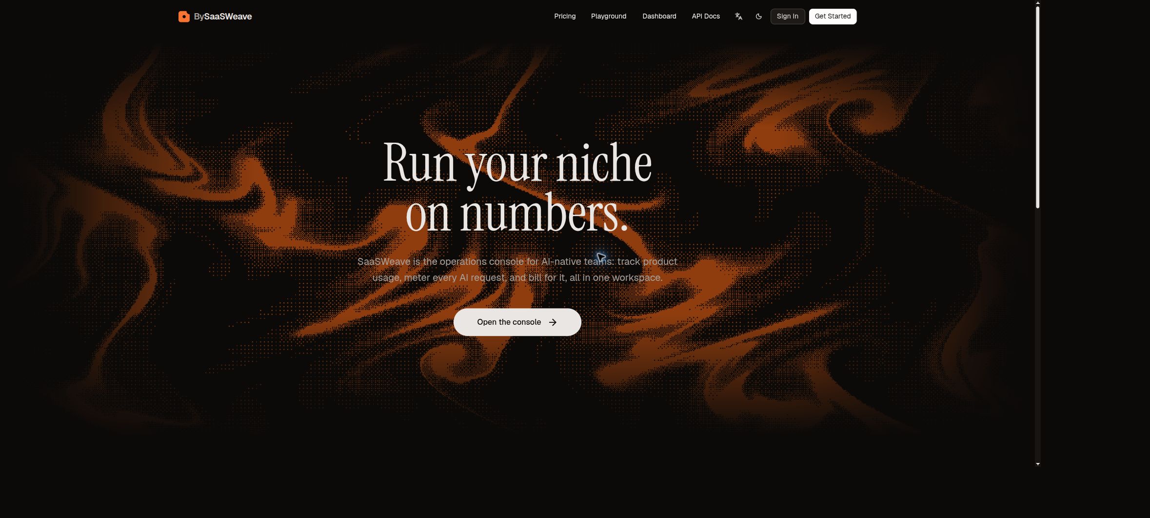 SaaSWeave public home page